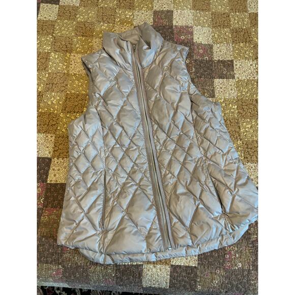 Pre-Owned Athleta Vest Goosedown Silcer/Gray Size L - Picture 1 of 11